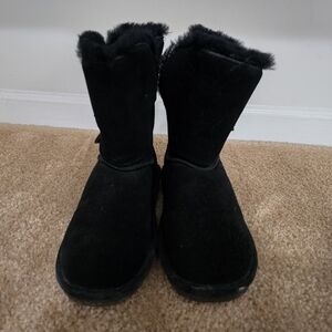Bearpaw Black Fur-Lined Boots